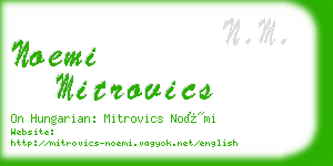 noemi mitrovics business card